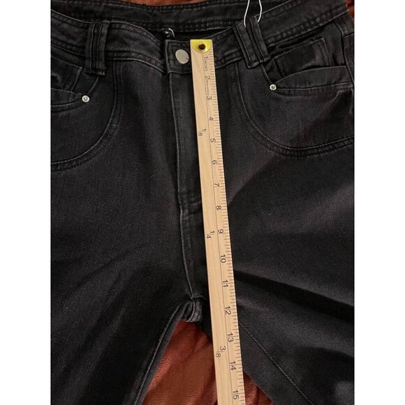 Gilipur Womens Black Wide-Leg Jeans‎ ML069 29" Inseam Cotton/Polyester - Picture 8 of 11